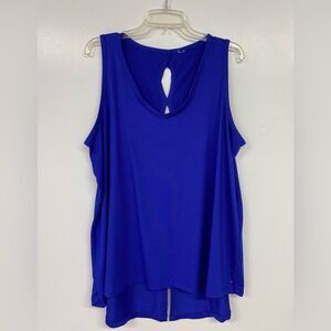LIVI Soft Back-Detail Recycled Tank.  Size 22/24. Color Blue